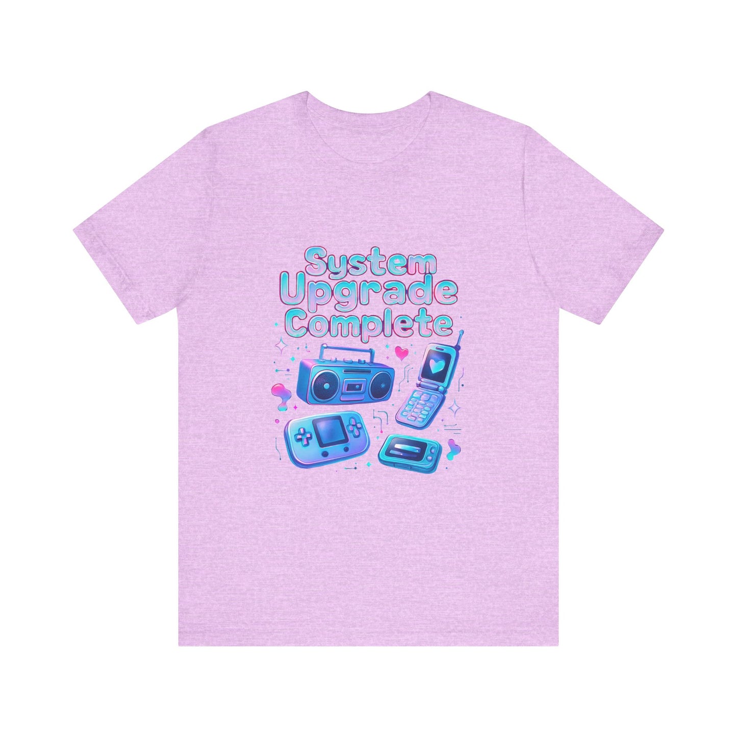 System Upgrade Complete Retro Gaming Tee — Cute Pastel Gameboy & Console Design