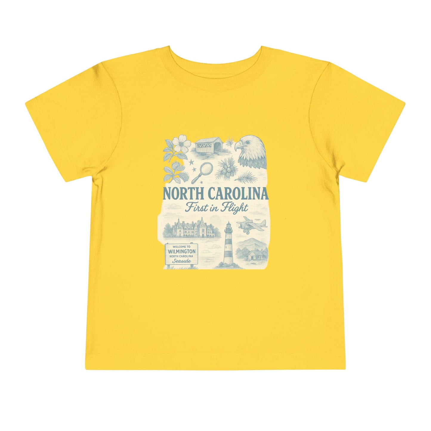 Toddler Tee - NC Landmarks Vintage First in Flight Design