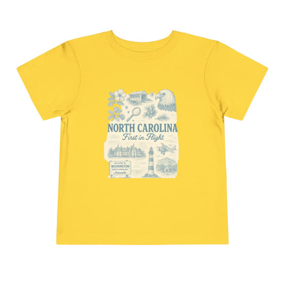 Toddler Tee - NC Landmarks Vintage First in Flight Design