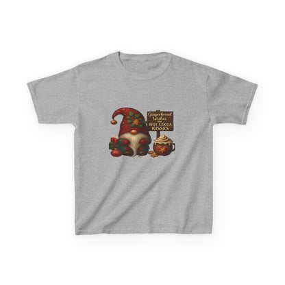 Gingerbread Gnome Dino Christmas Kids Tee