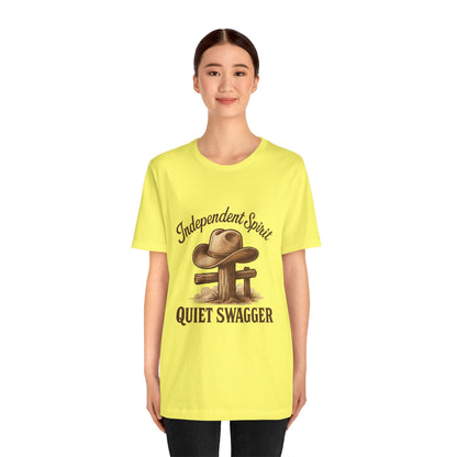 Quiet Swagger Cowboy Tee — Independent Spirit Western T-Shirt