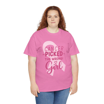 Cancer: The Wrong Picked Girl - Pink Ribbon Tee
