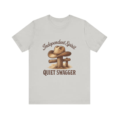 Quiet Swagger Cowboy Tee — Independent Spirit Western T-Shirt