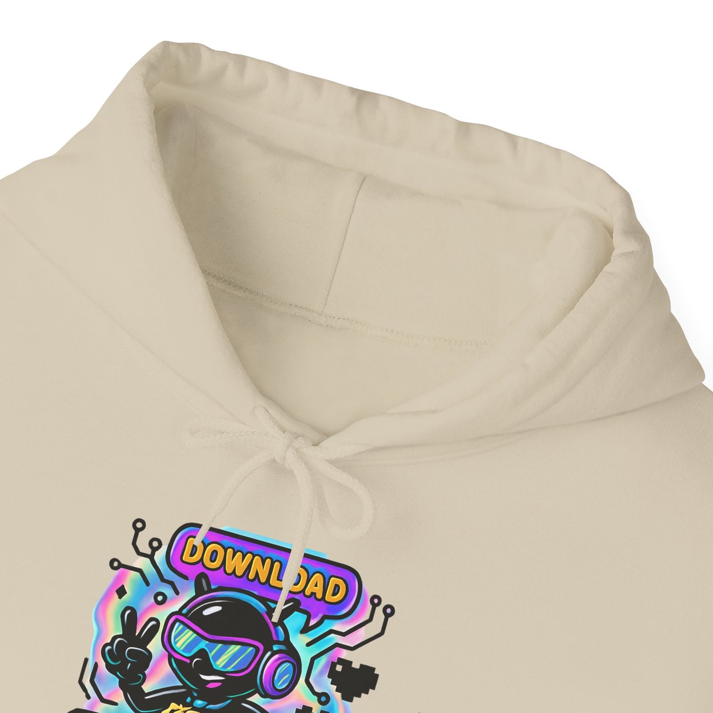 Psychedelic Alien Skate Hoodie — "Down Lord" Neon Graphic Pullover