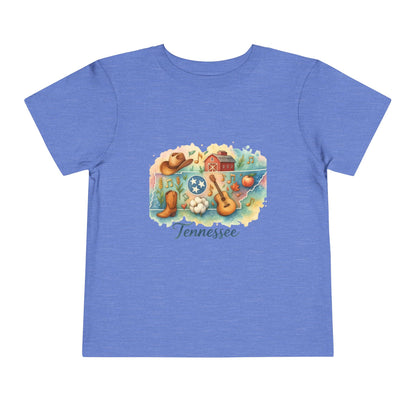 Toddler Tee Tennessee Watercolor Illustration