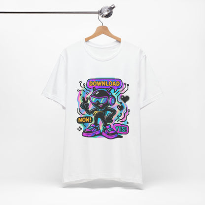 Download Now! Retro Gamer Alien T-Shirt — Neon Vaporwave Gaming Tee