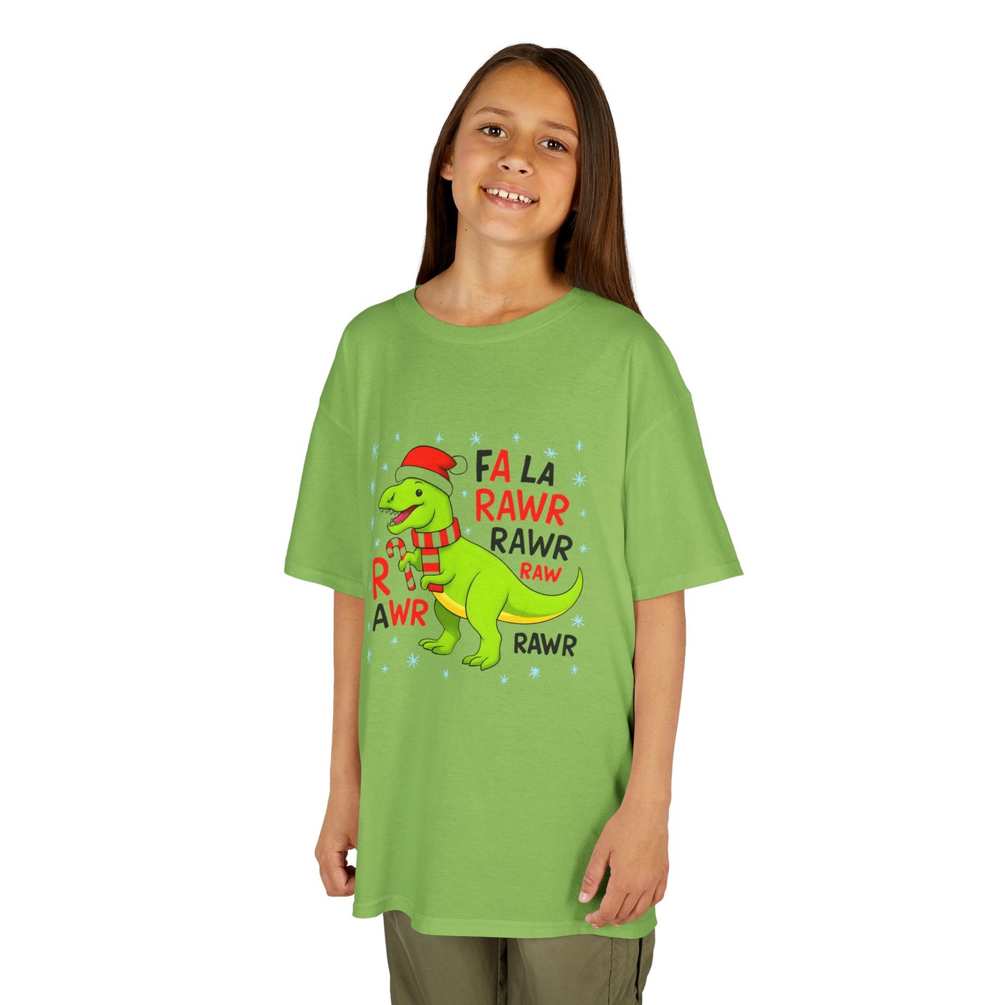 Holiday Dinosaur Kids Tee, Christmas Shirt, Fun Dinosaur T-Shirt, Kids Party Outfit, Cute Graphic Tee, Gift for Kids