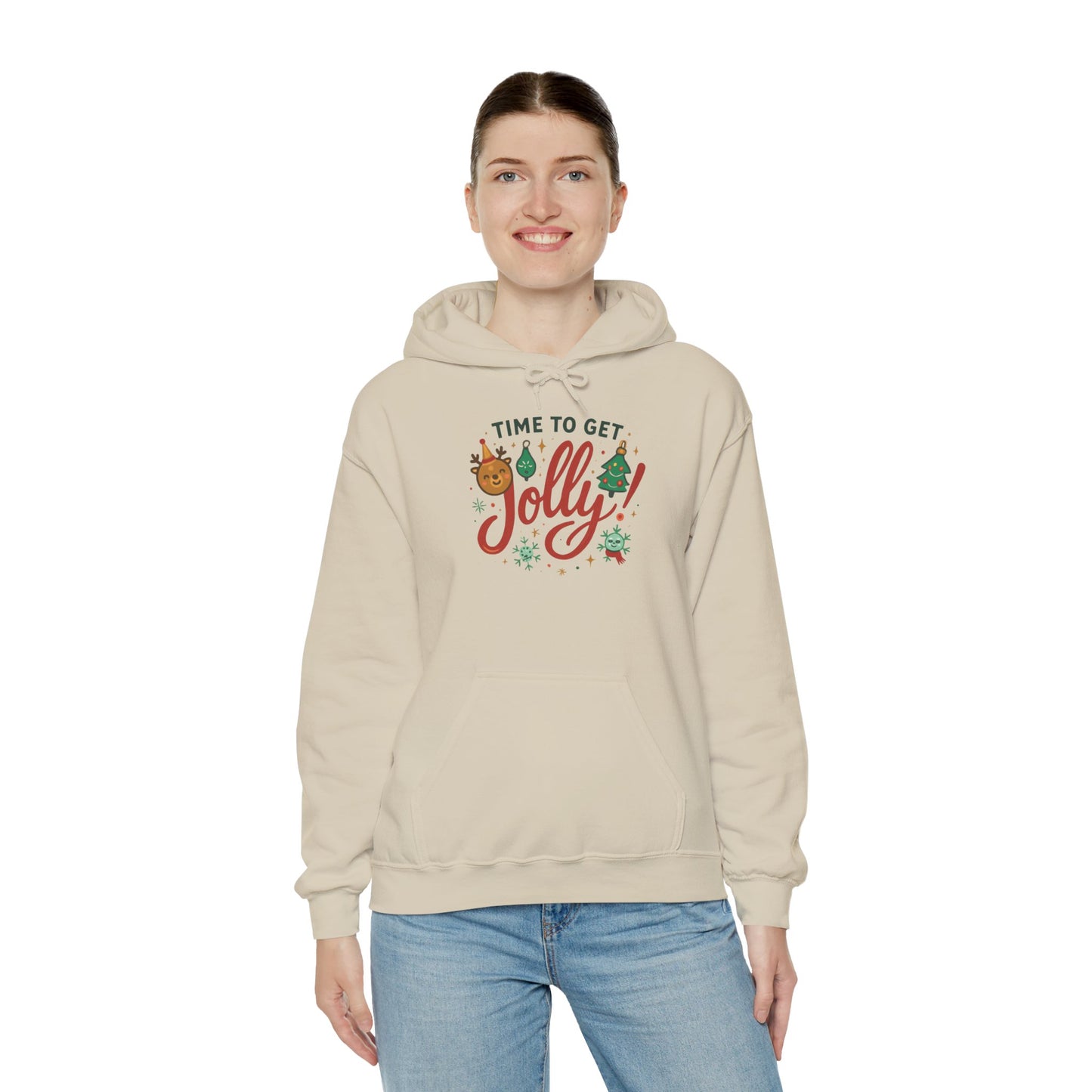 Holiday 'Time to Get Jolly' Hoodie — Christmas Sweatshirt