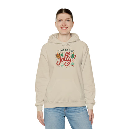 Holiday 'Time to Get Jolly' Hoodie — Christmas Sweatshirt