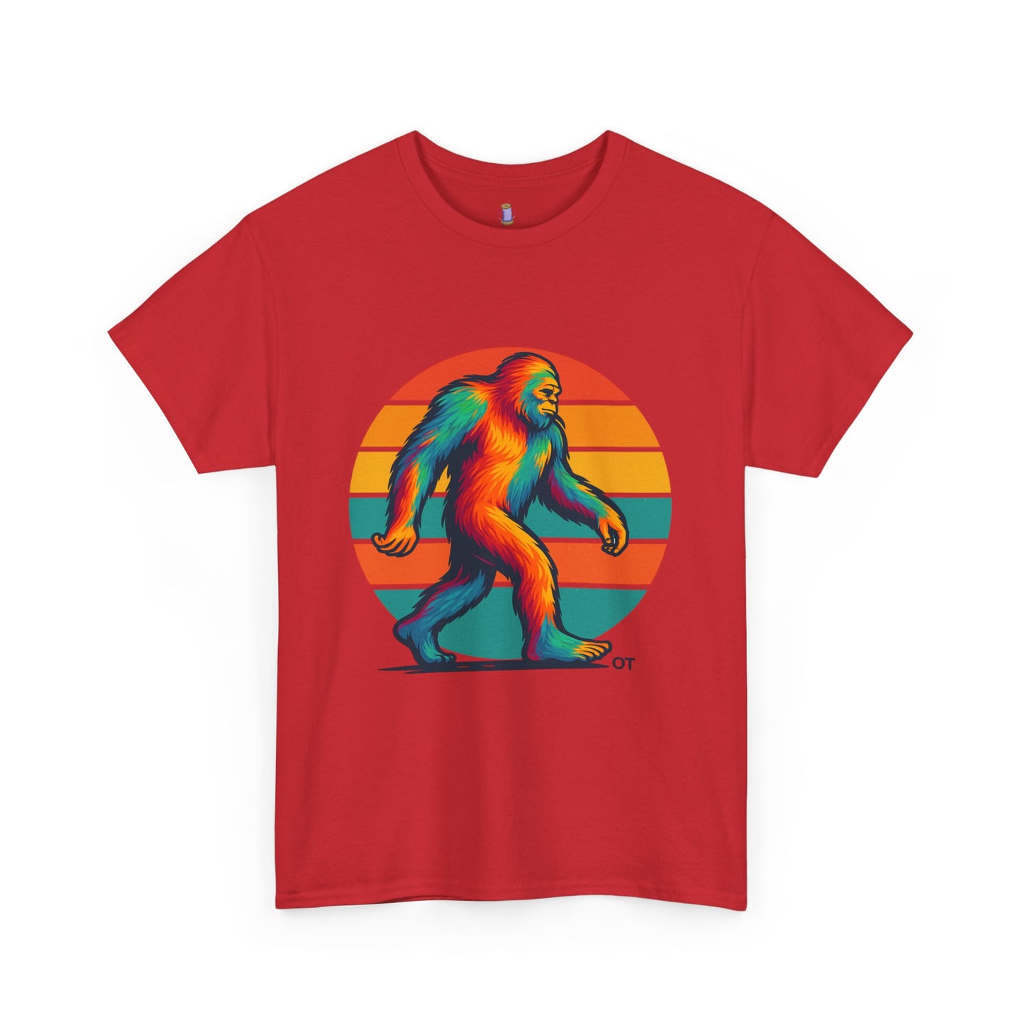 Colorful Bigfoot Unisex T-Shirt, Fun Graphic Tee for Nature Lovers, Perfect for Holidays, Festivals, Camping, Gifts