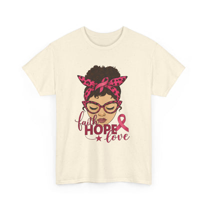 Hope, Faith, Love: Breast Cancer Awareness Tee