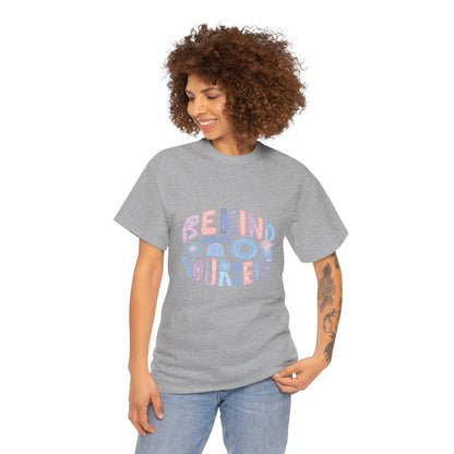 Be Kind to Yourself Pink T-Shirt – Uplifting Floral Self-Care Message