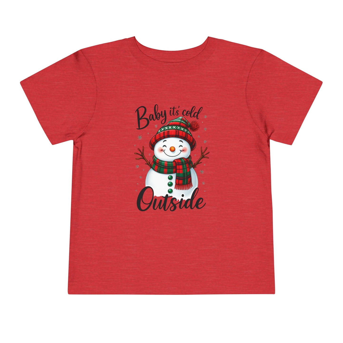 Baby It's Cold Outside Snowman Toddler Christmas Tee