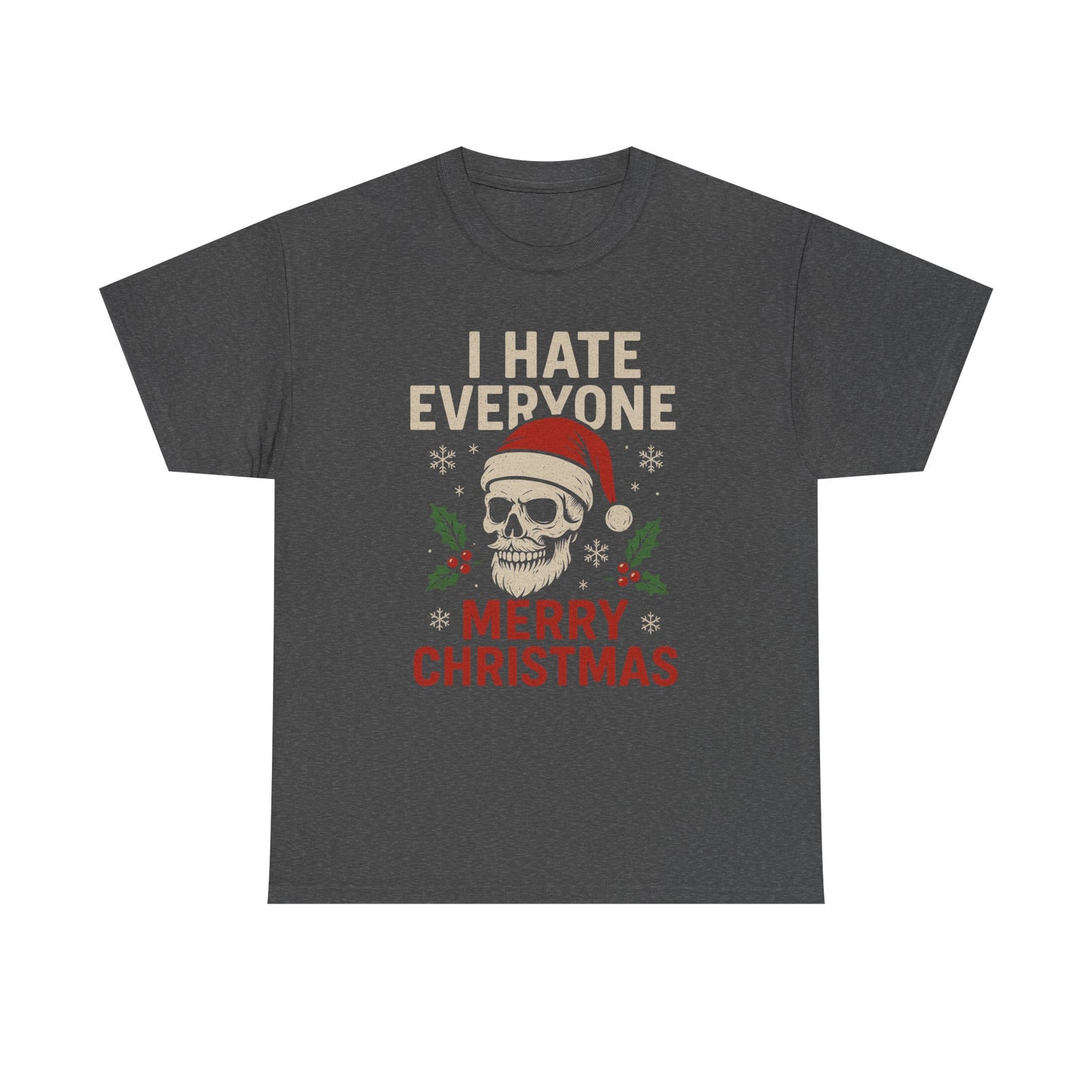 Grumpy Santa Skull Christmas Tee