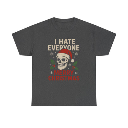 Grumpy Santa Skull Christmas Tee