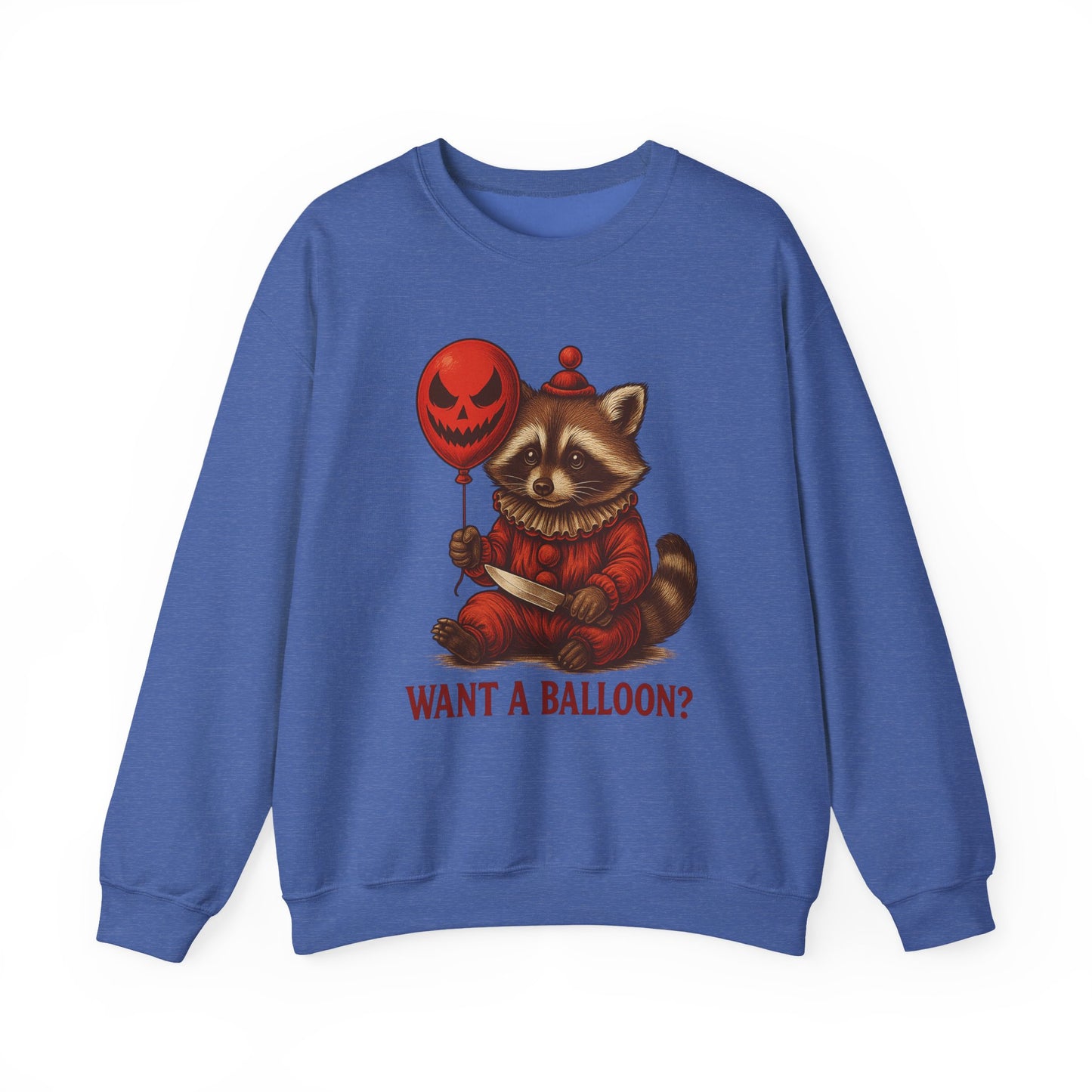 Creepy Clown Raccoon Halloween Sweatshirt