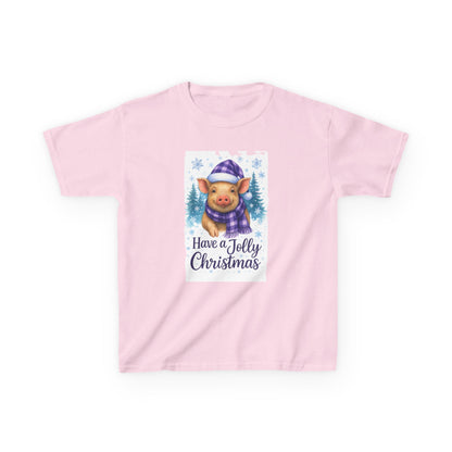 Jolly Pig Christmas Tee - Kids Holiday Shirt