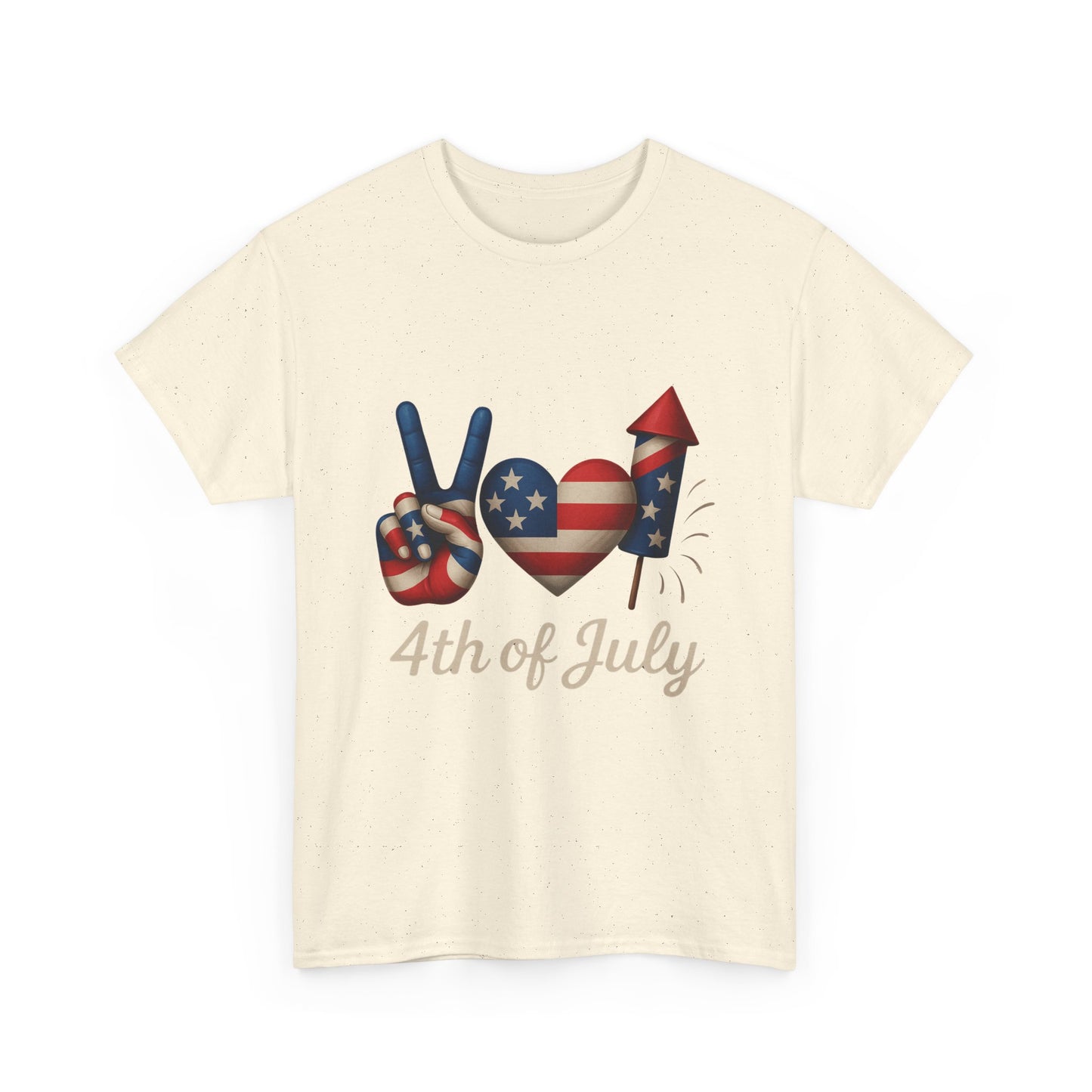 Peace Love Fireworks Tee – Patriotic 4th of July Shirt