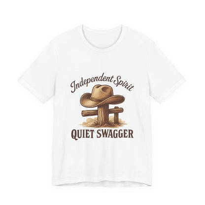 Quiet Swagger Cowboy Tee — Independent Spirit Western T-Shirt