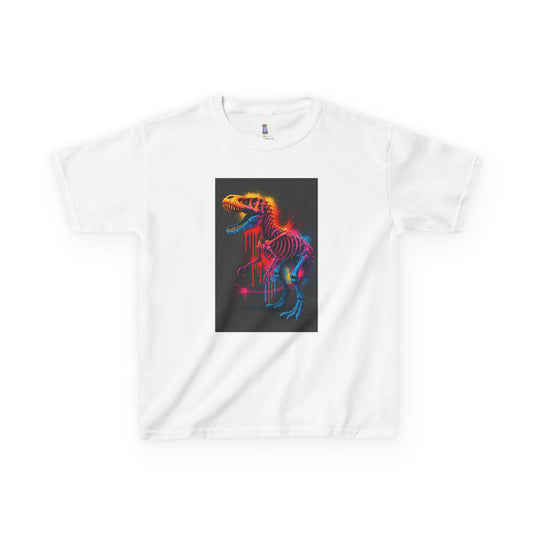 Kids Dinosaur Glow Tee, Fun Kids T-Shirt, Dino Shirt for Kids, Birthday Gift, Unique Kids Clothing, Animal Lover Apparel