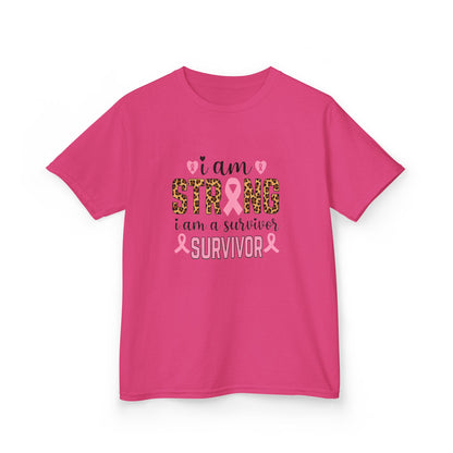 Breast Cancer Awareness Dinosaur Tee - I Am Strong Survivor