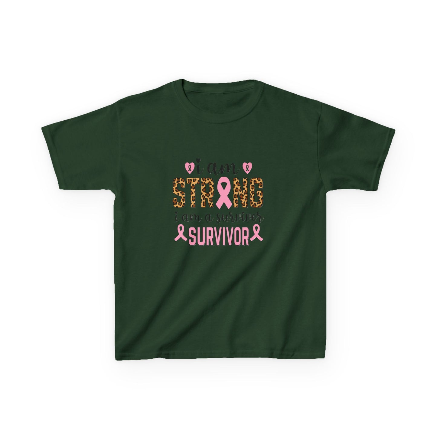 Breast Cancer Awareness Dinosaur Tee - I Am Strong Survivor