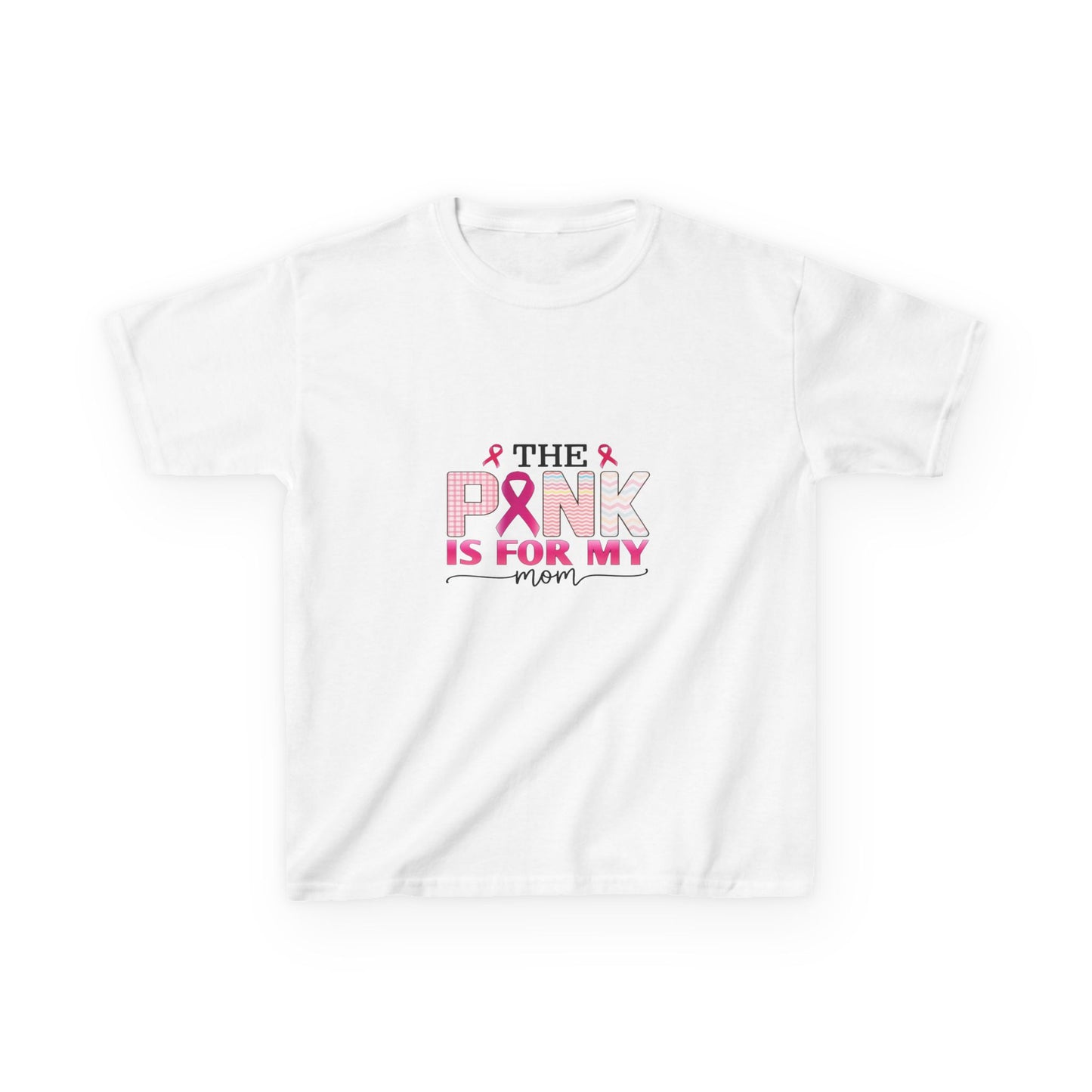 Pink Ribbon Mom Dinosaur Tee - Breast Cancer Awareness