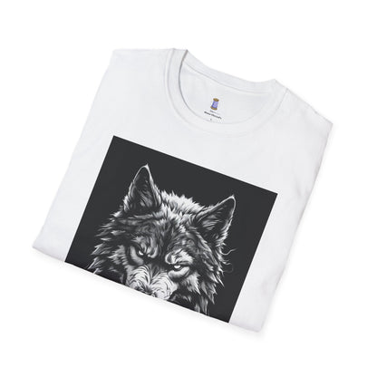 Wolf Graphic Unisex Softstyle T-Shirt, Animal Lover Apparel, Nature Tee, Unique Gift for Outdoorsy Friends, Casual Wear, Birthday Gift