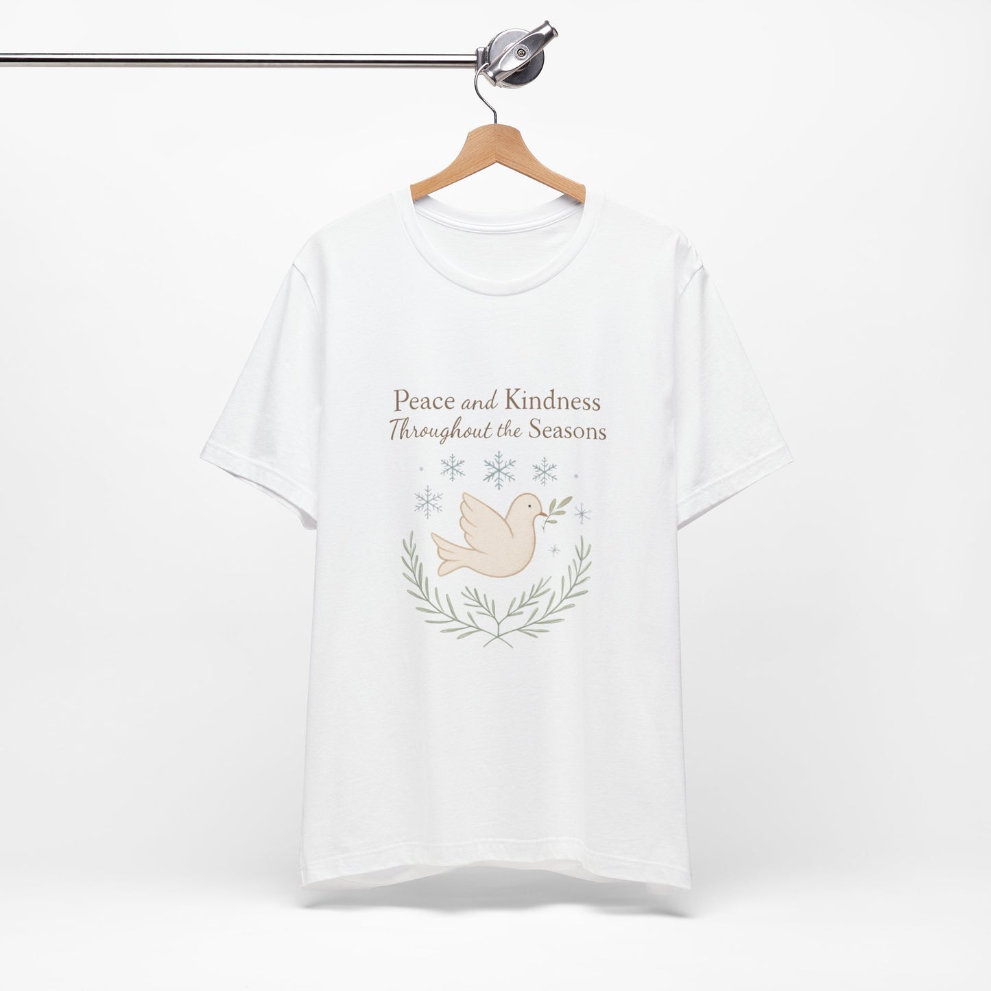 Peace and Kindness Dove Tee — 'Peace and Kindness Throughout the Seasons' Inspirational T-Shirt