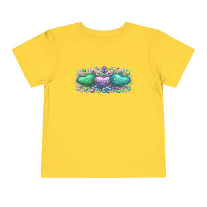 Toddler Tee Live Laugh Love Floral Design