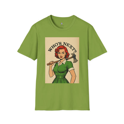 Bold Retro Graphic Tee - 'Who's Next?'