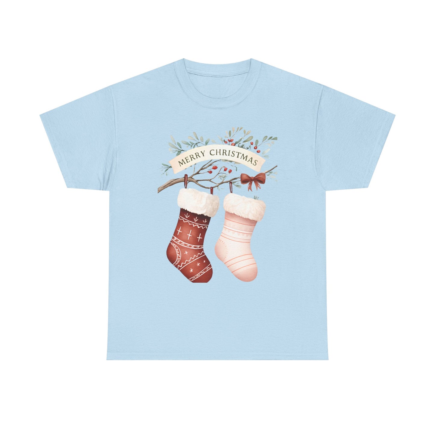 Watercolor Christmas Stocking Tee - Hope & Love