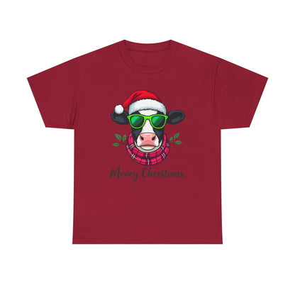 Moovey Christmas Cow Tee - Festive Holiday Cheer