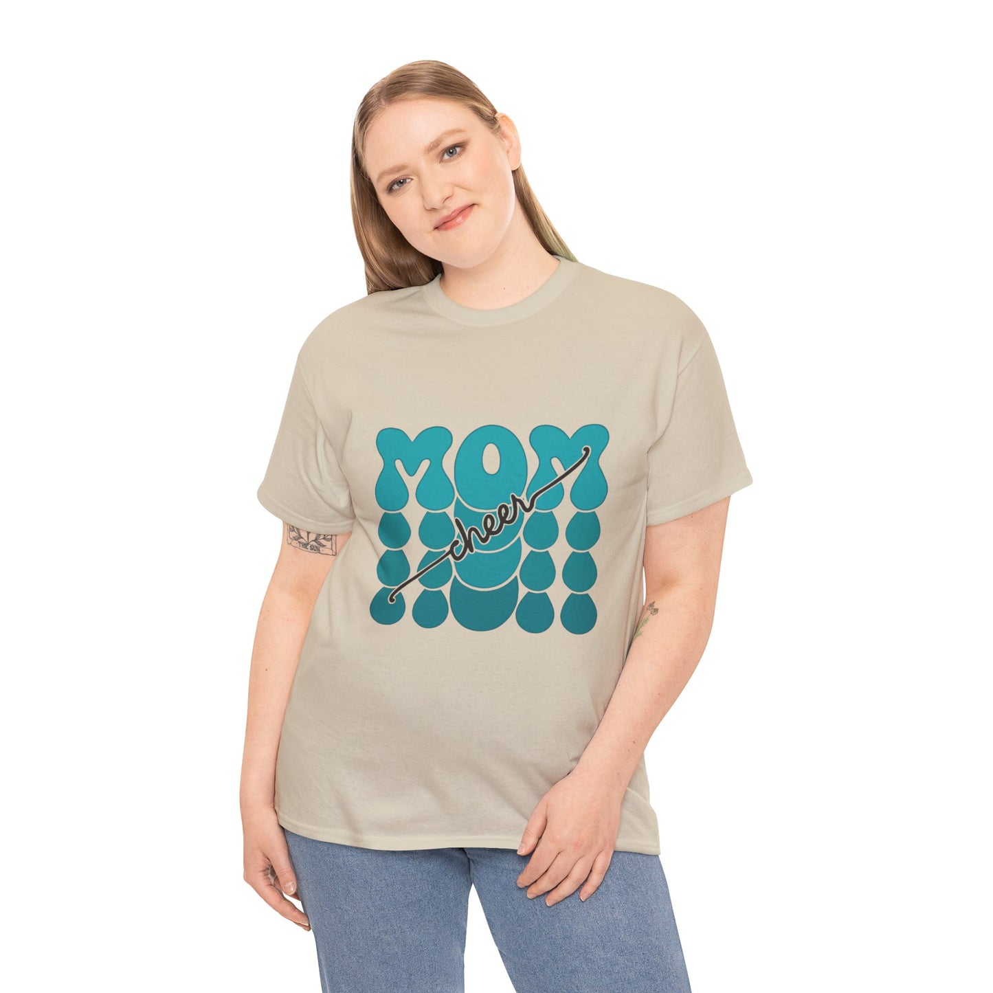 MOM Cheer – Turquoise Spirit Tee