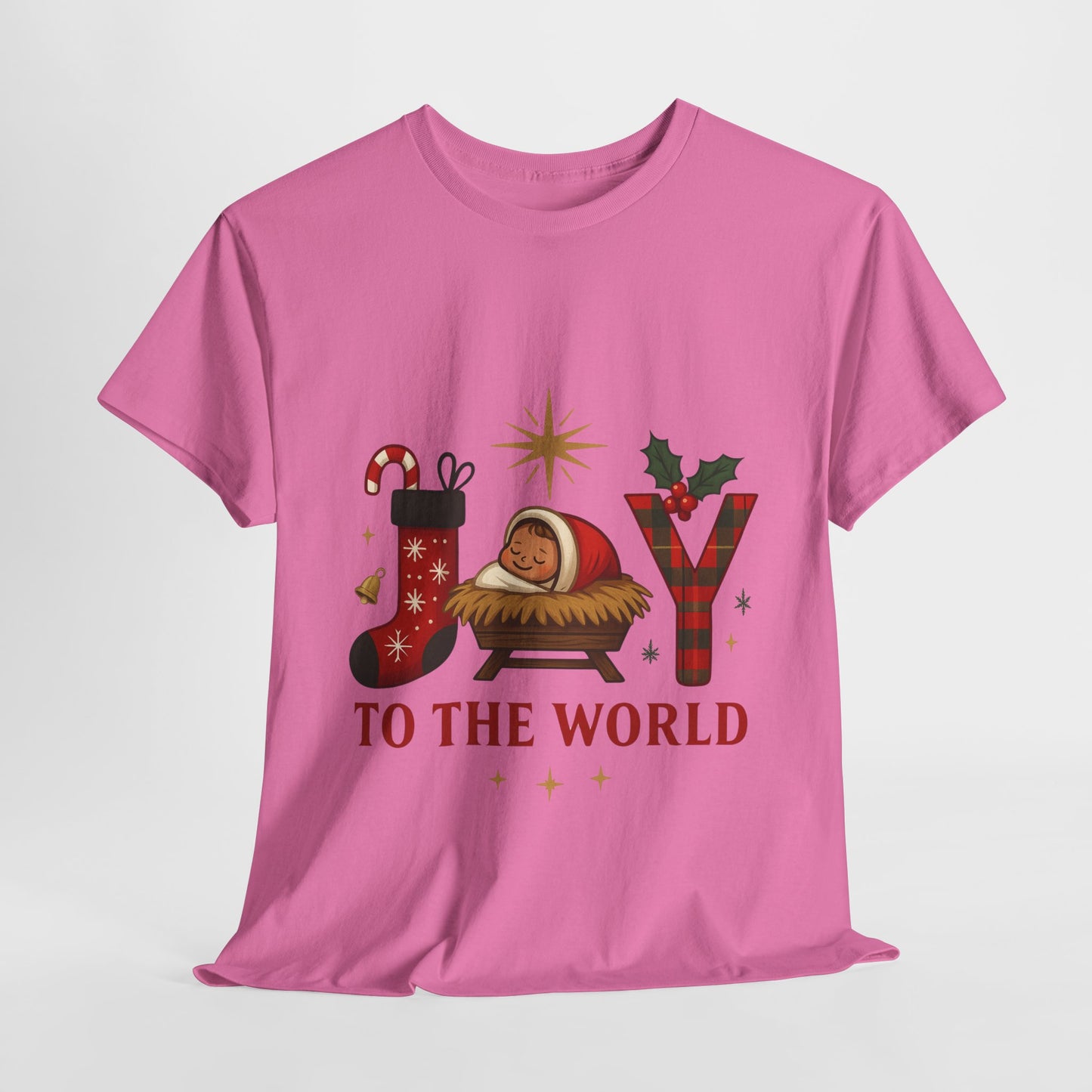 Christmas Joy Unisex Tee with Baby Jesus Illustration