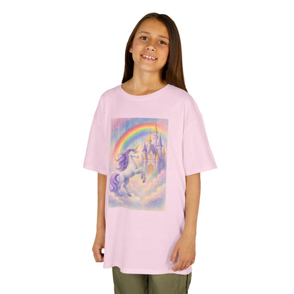Whimsical Unicorn Kids Tee, Rainbow Fantasy Shirt, Playful Cotton Top, Birthday Gift, Magical Kids Apparel