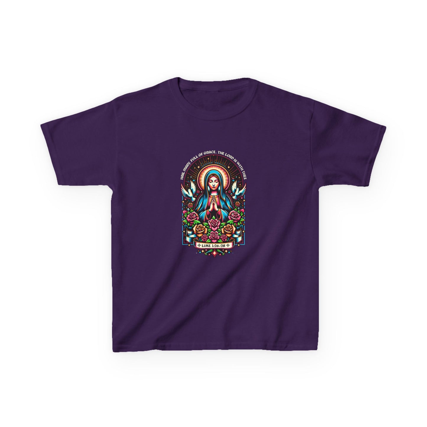 Virgin Mary Graphic Tee - Christmas Kids Shirt