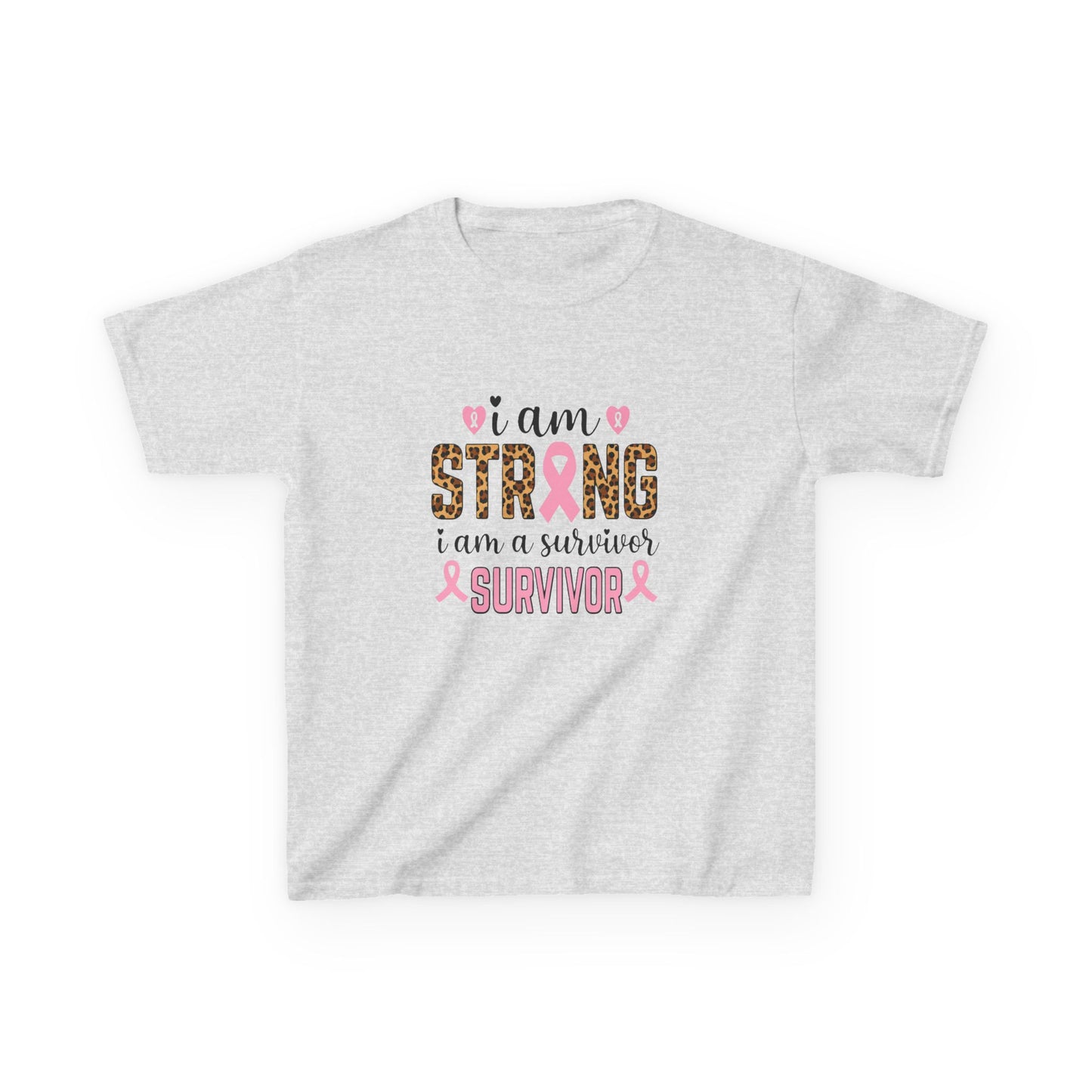 Breast Cancer Awareness Dinosaur Tee - I Am Strong Survivor