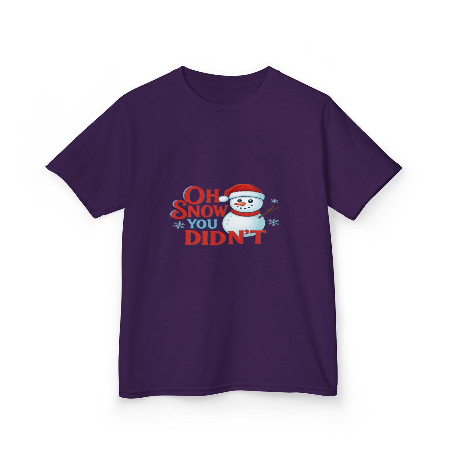 Oh Snow You Didn't! Snowman Dino Christmas Tee