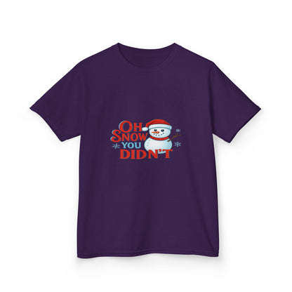 Oh Snow You Didn't! Snowman Dino Christmas Tee