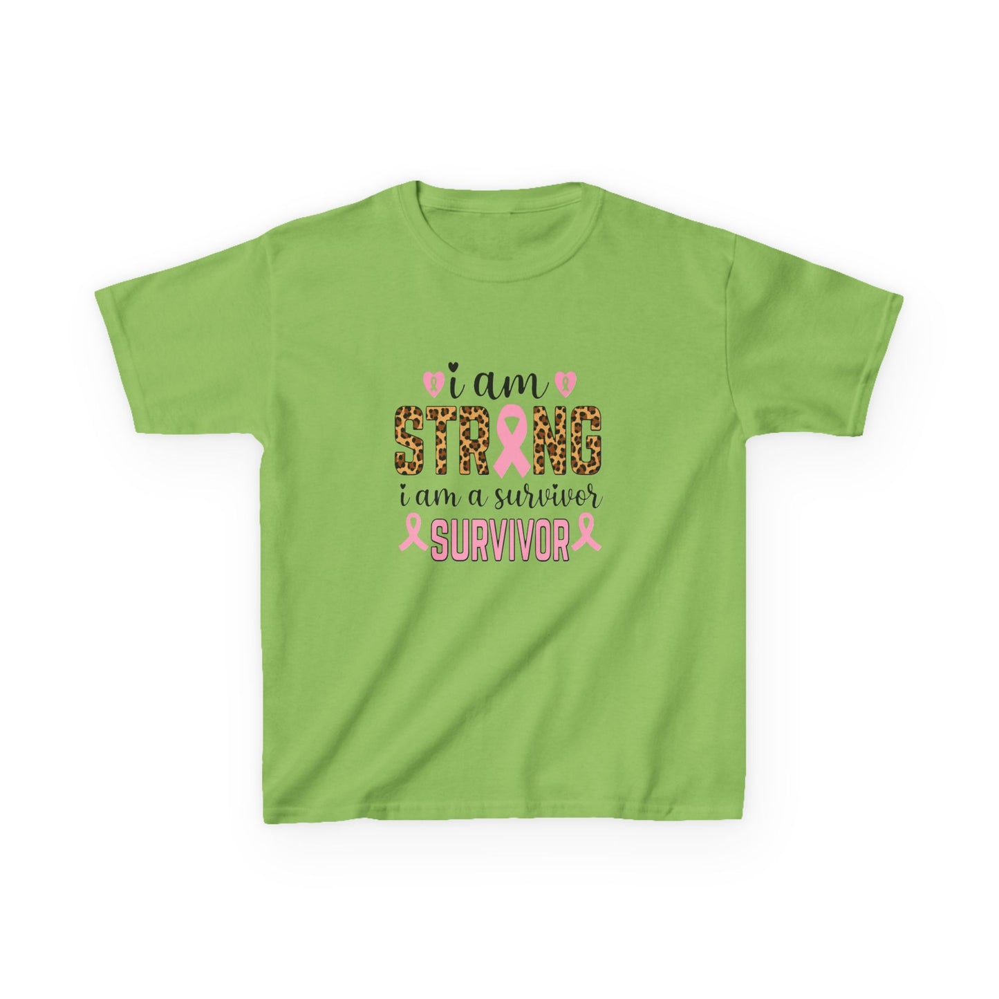 Breast Cancer Awareness Dinosaur Tee - I Am Strong Survivor