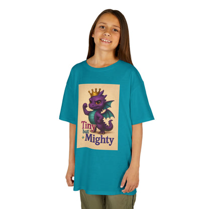 Kids Dragon Tee, Fun Kids T-Shirt, Tiny but Mighty Shirt, Unique Kids Apparel, Gift for Young Adventurers, Cute Dragon Design