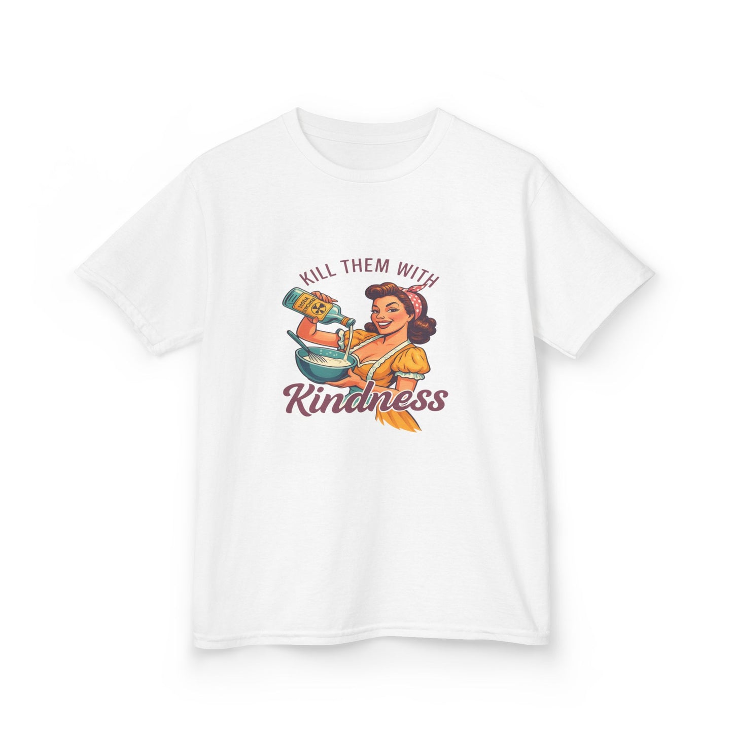 Radioactive Kindness: Funny Xmas Dinosaur Tee for Kids