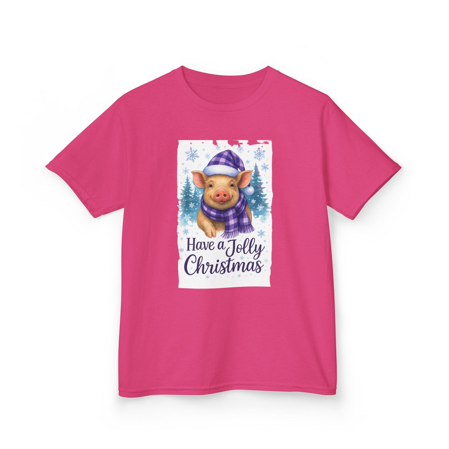 Jolly Pig Christmas Tee - Kids Holiday Shirt