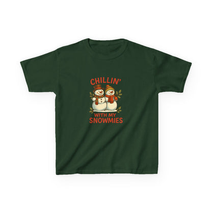 Chillin' Snowmies Christmas Tee - Kids' Holiday Shirt