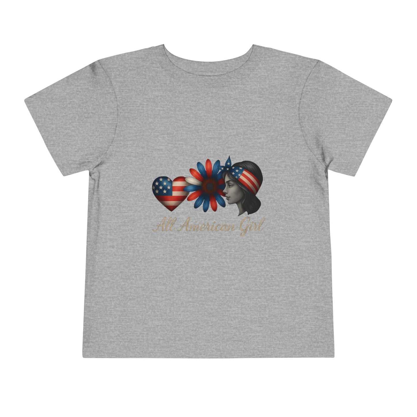 All American Girl Heart & Flower Tee