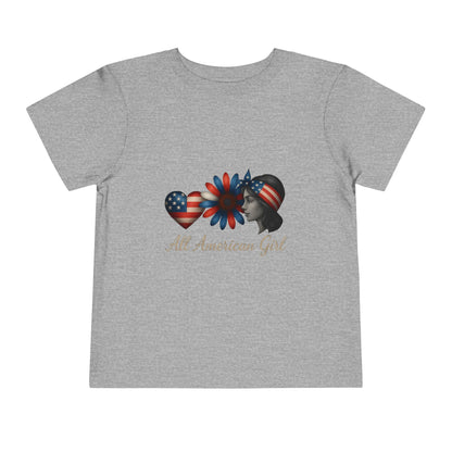 All American Girl Heart & Flower Tee