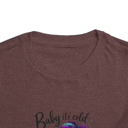 Baby It's Cold Outside Snowman Toddler Christmas Tee