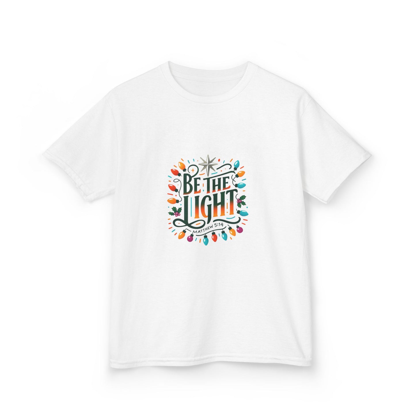 Be the Light Christmas Dinosaur Kids Tee
