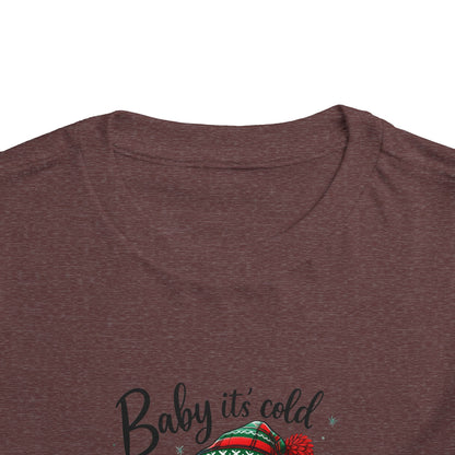 Baby It's Cold Outside Snowman Toddler Christmas Tee